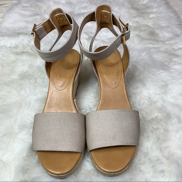 J. Crew Strappy Canvas Espadrille Wedges in Flax F2065 - Picture 4 of 13
